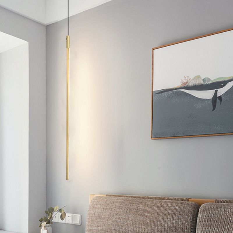Modern Simple LED Pendant Light Long Line Lamps for Bedroom Dinning Room