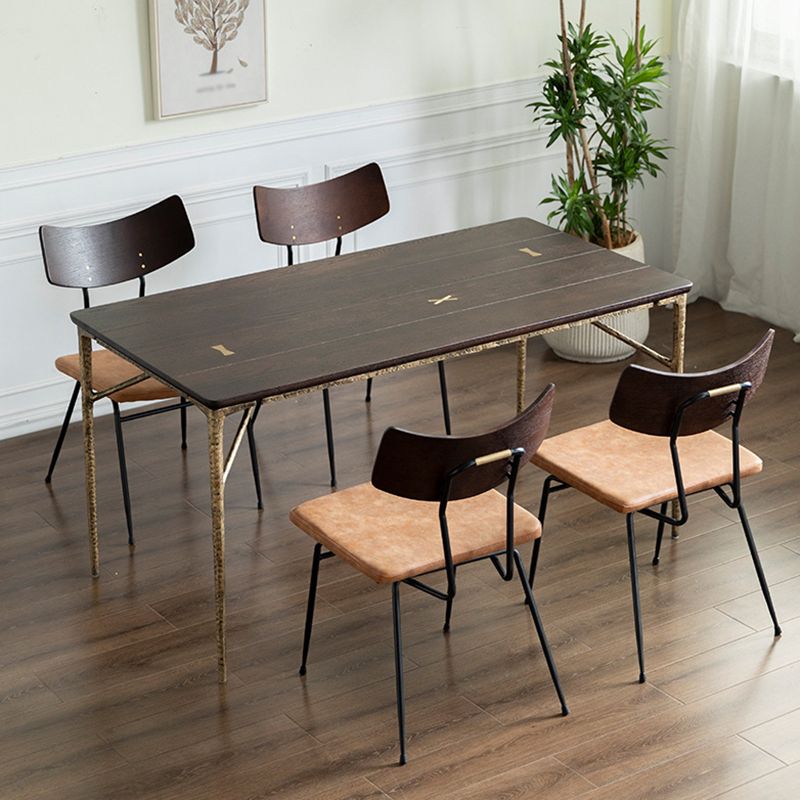 Eigentijdse stijl massief houten bord rechthoek eettafel 4 poten tafel voor thuis
