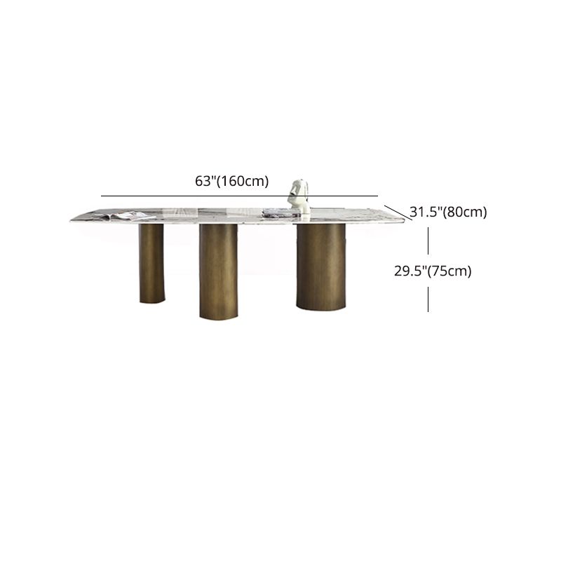 Glam 1/4/5 Pieces Dining Set Oval Sintered Stone Dining Table Set for Dining Areas