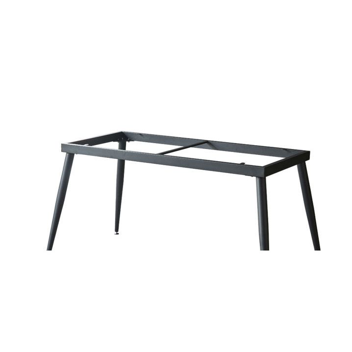 White Top Table with 4 Metal Legs Industrial Rectangle Dining Table