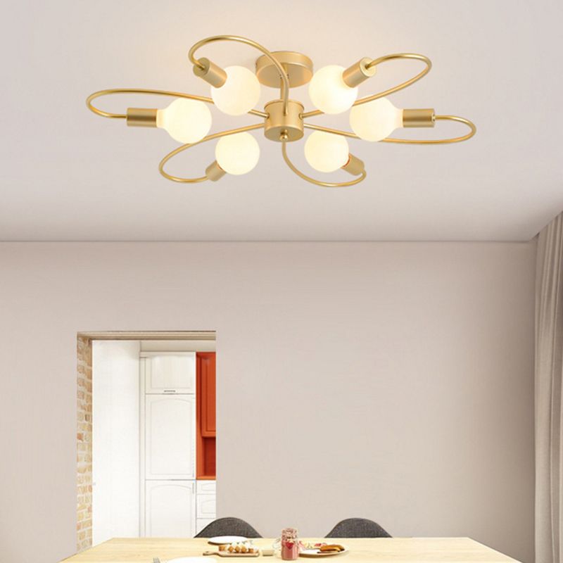 Industrial Ceiling Light Simple Flush Mount Light Fixture for Sitting Room