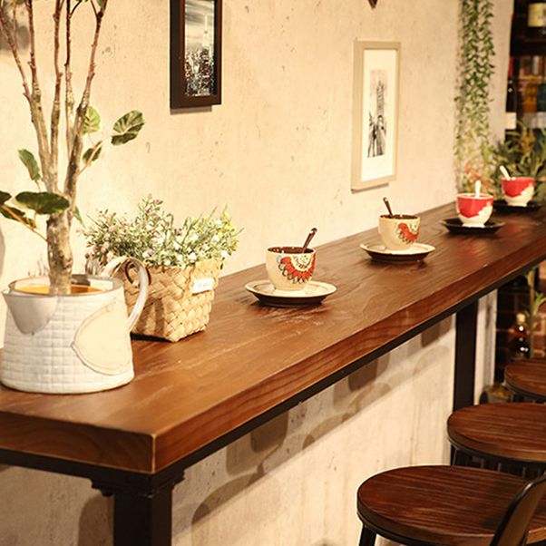 1/4/6/11 Pieces Bar Stool and Table Set Solid Wood Bar Table Set