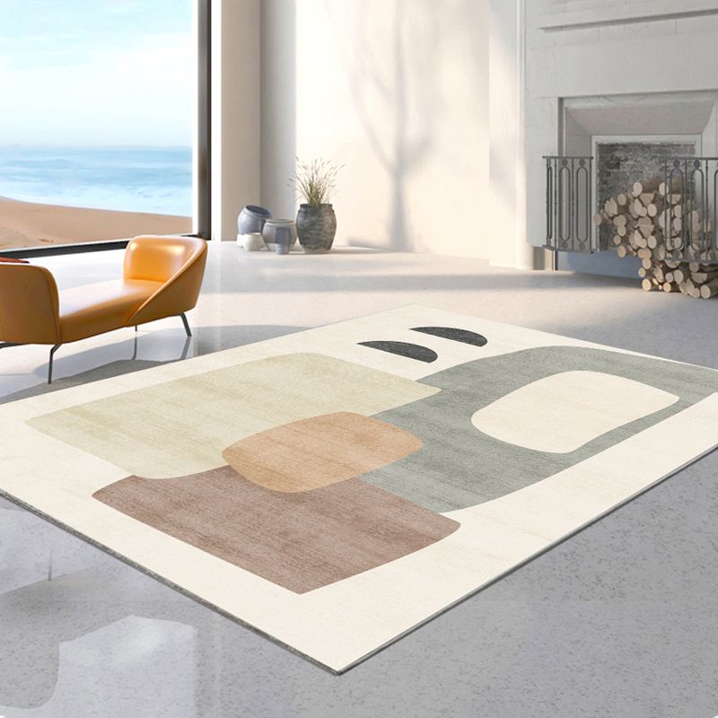 Magnifique tapis en polyester moderne tapis lavable de tapis de salon