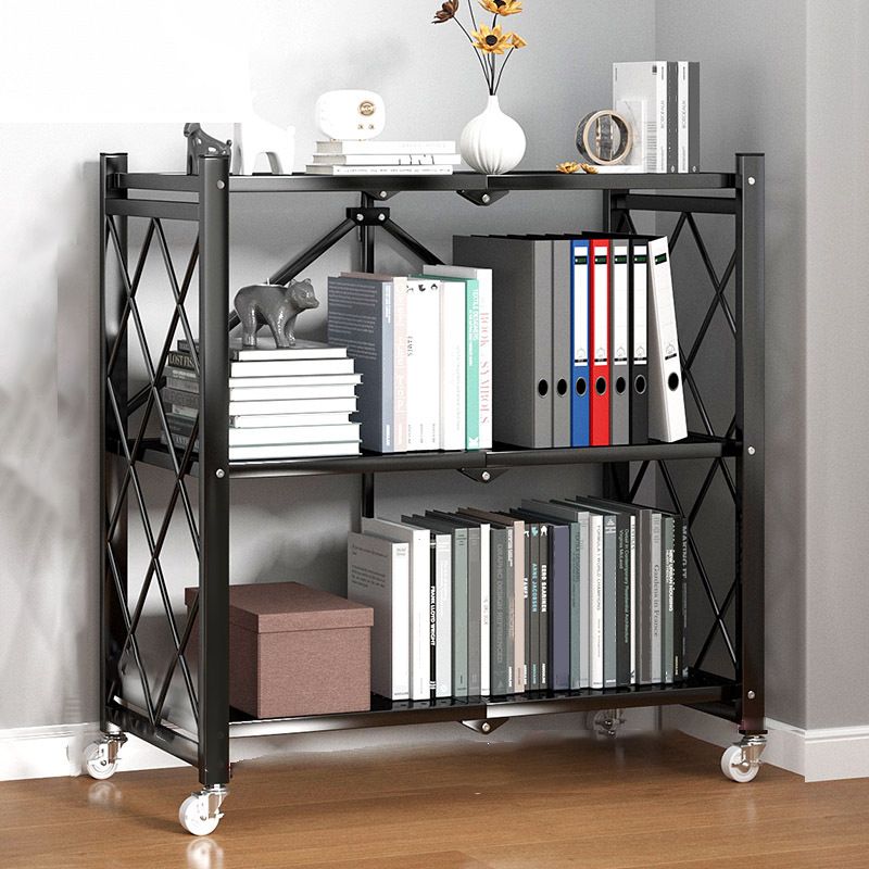 Metal Standard Bookcase Industrial Style Shelf for Home Office