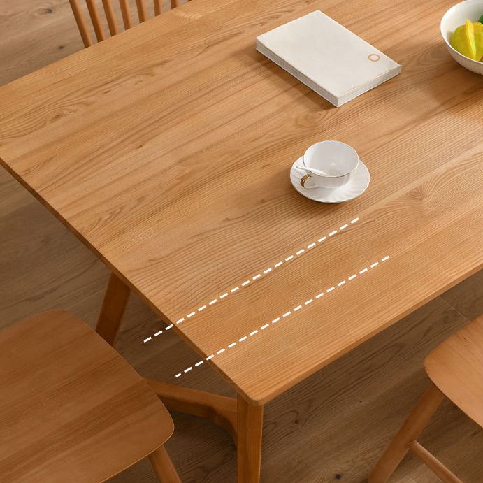 Modern Dining Table Set 1/2/4/7 Pcs Solid Wood Dining Table with Windsor Chairs