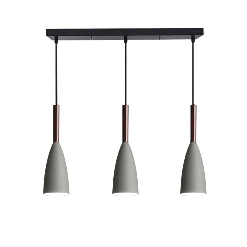 Ultra-moderne sich verjüngte Anhänger-Beleuchtungskörper metallische Hanglampe mit Hangschnur für das Restaurant