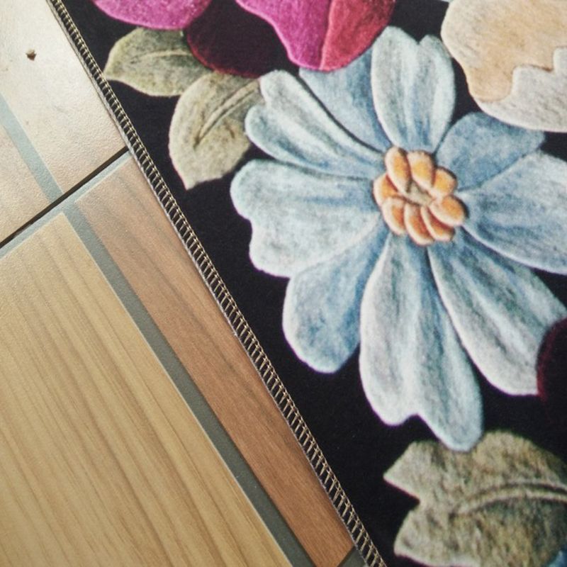 Veelkleurig modern binnentapijt, polyester bloemenprinttapijt, antislip binnentapijt voor woonkamer
