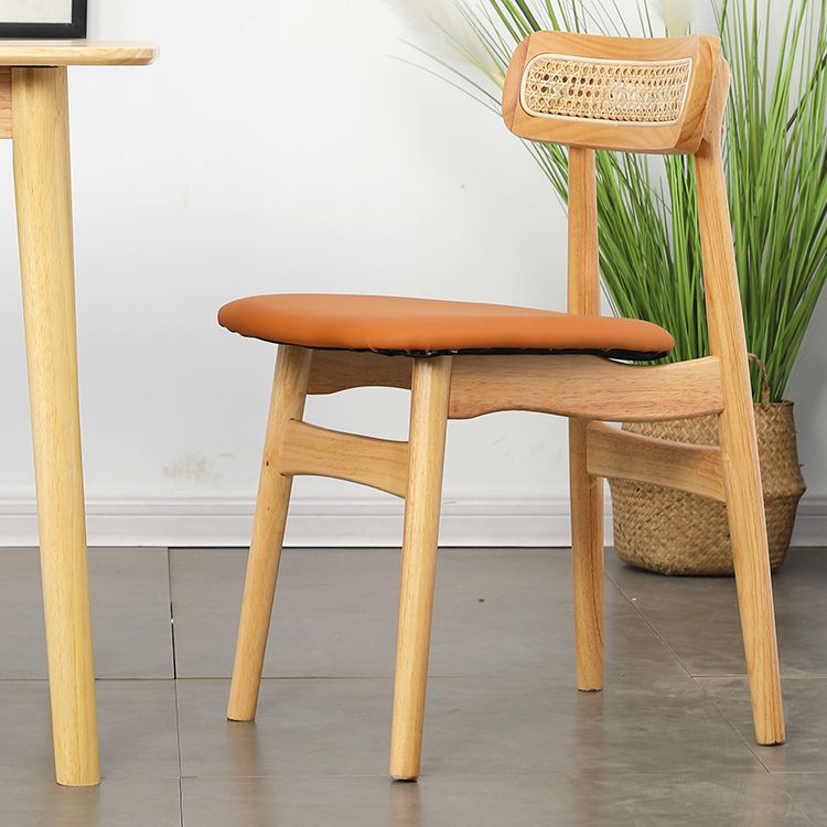 Silla lateral de madera tradicional para comedor, cocina, silla con respaldo abierto