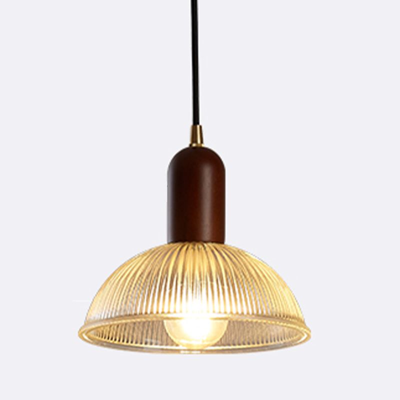 Japaner Stil hängend hängendes, geripptes Glas Einer heller Anhängerlampe für Schlafzimmer