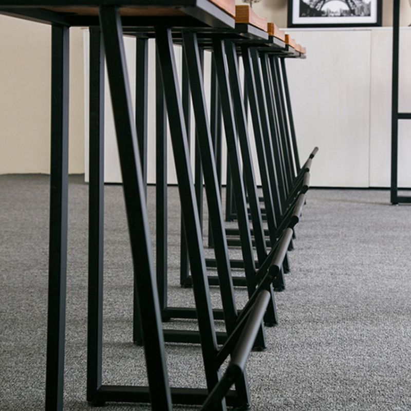 Modern Solid Wood Bar Set Coffee Shop 1/2/7 Pieces Rectangle Table and Stool Set