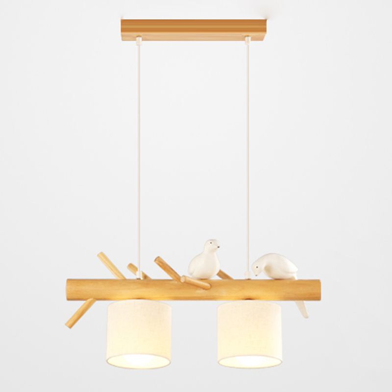 Moderne Stilzylinderform Island Lichter Holz Island Anhänger