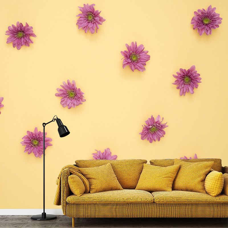 Environment Friendly Decorative Murals Flower Dining Room Wall Murals Wallpaper