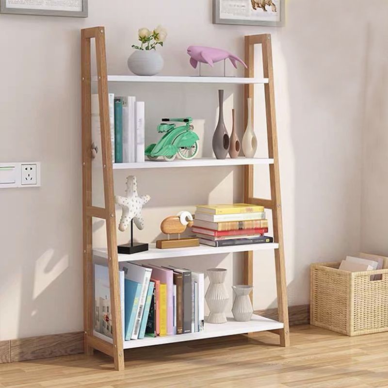 Open Back Bookshelf Scandinavian Style Bookcase for Study Room and Office