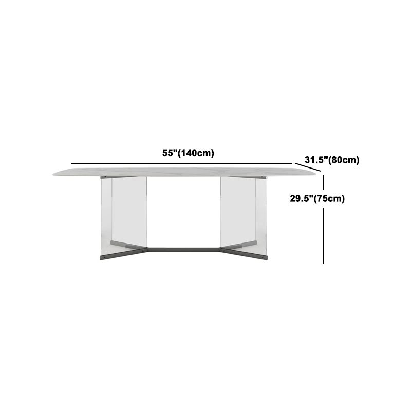 Designer Style Rectangle Dining Table Set 1/4/5 Pieces Acrylic Dining Table