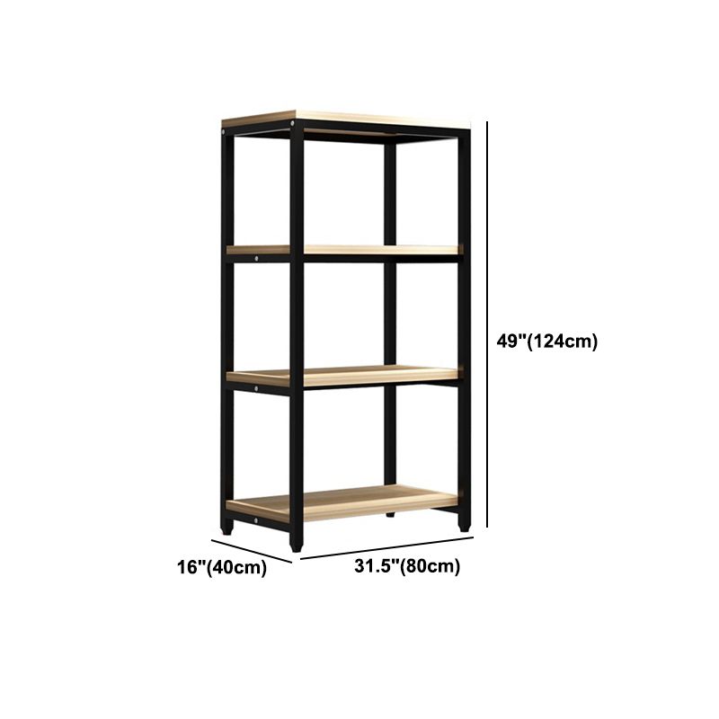 Metal Etagere Bookcase Industrial Open Back Book Shelf with Shelves for Office and Home