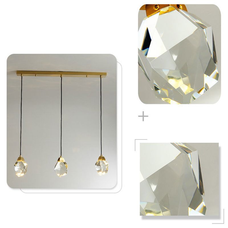 Modern Geometric Pendant Lighting Fixtures Crystal Pendant Lamp