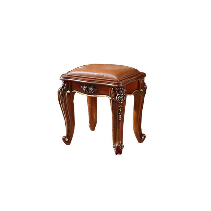 Brown Oak Vanity Set 64.96" High Vanity with Drawer and Mirror