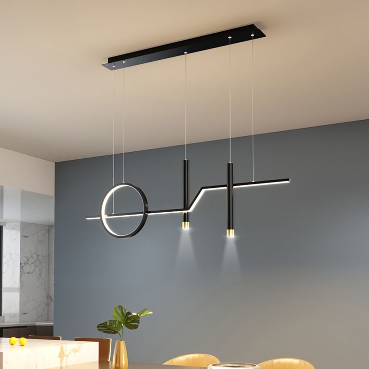 Modern Chandeliers For Dining Room Geometric Hanging Pendant Lights Metal Chandelier
