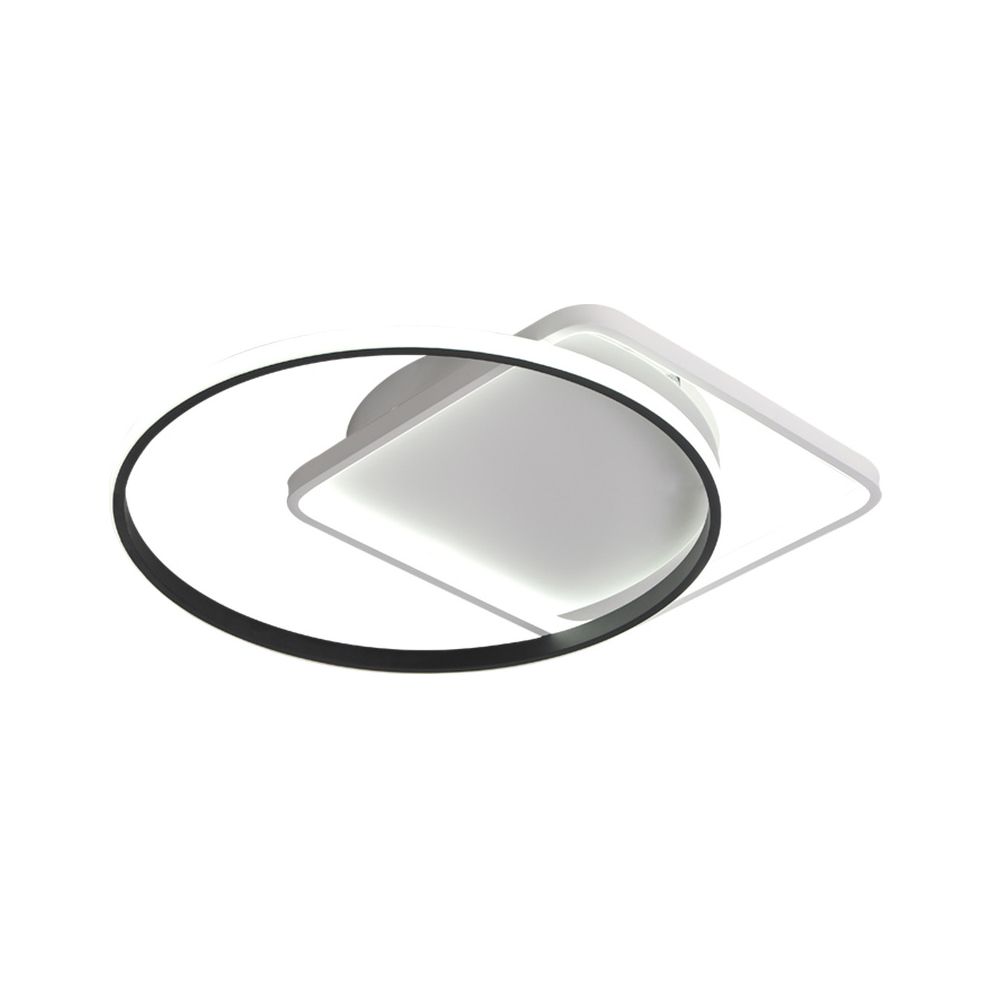 Luminaire encastré mixte 16 "/19,5" moderne blanc créatif plafonnier avec éclairage chaud/blanc