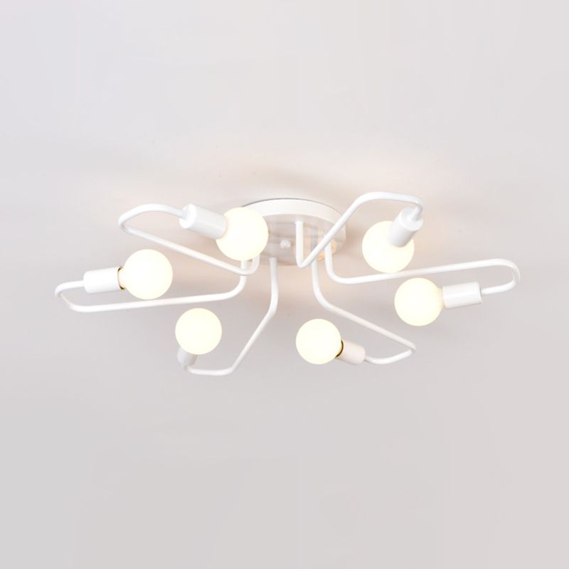 Minimalist Metallic Ceiling Light Contemporary Flush Mount Light Fixture