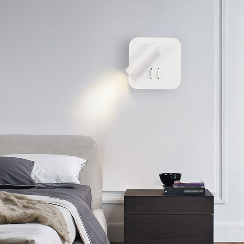 Modern Metal Wall Light Geometric 2 Lights Reading Wall Sconce for Living Room