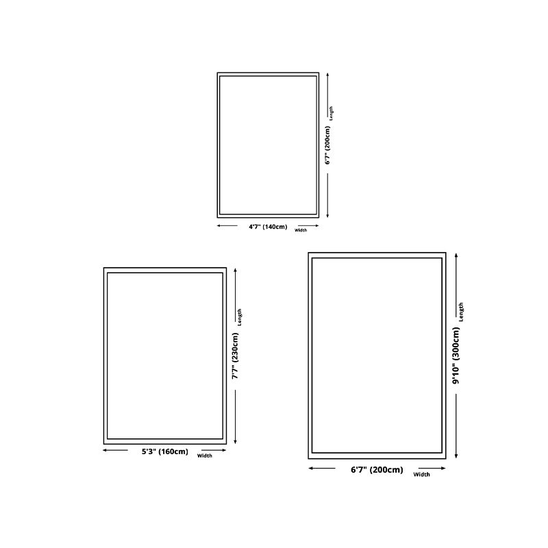 Light Gray Nordic Rug Polyester Color Piece Rug Washable Rug for Living Room