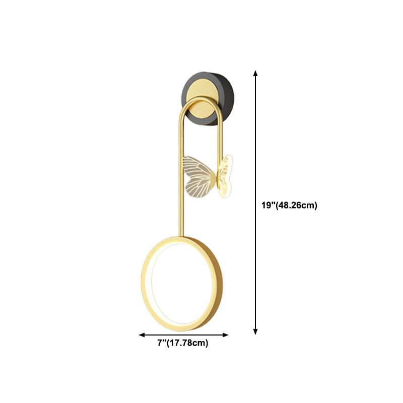 Modern Wall Mount Light Fixture 2 Light Wall Light Sconce in Gold for Dining Room