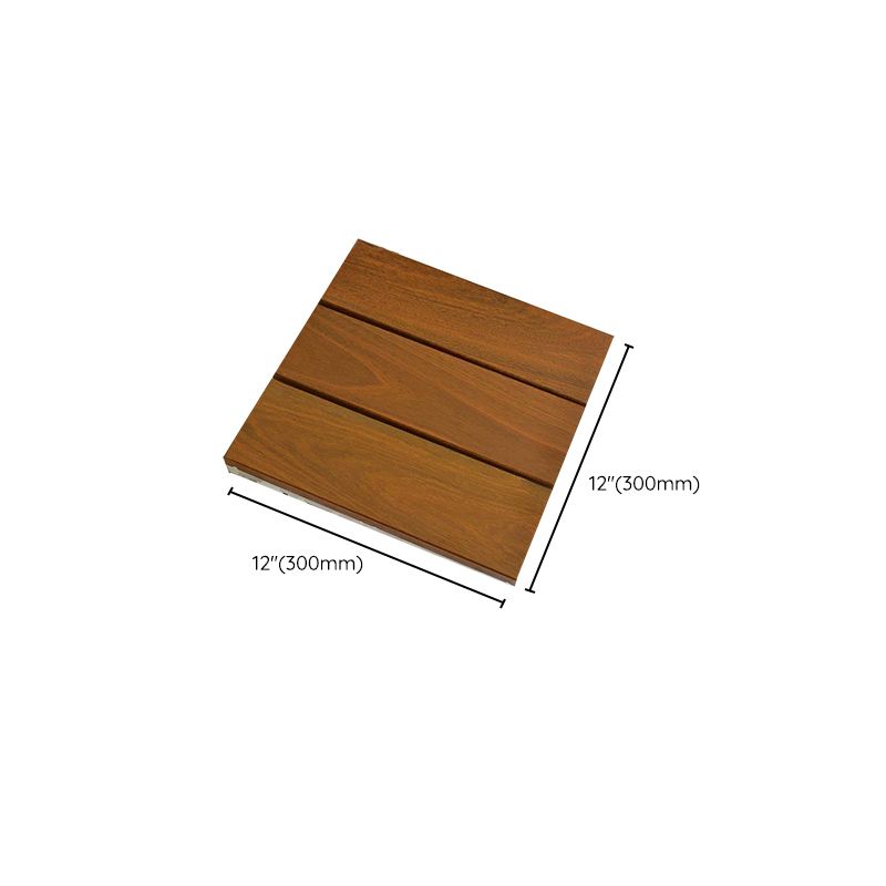 Modern Floor Bullnose Click-Locking Wood Tile Set for Patio Garden