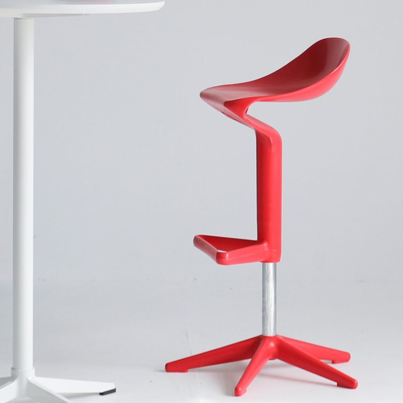 Modern Liftable Bar-stool Low Back Bar Stool with Metal Legs