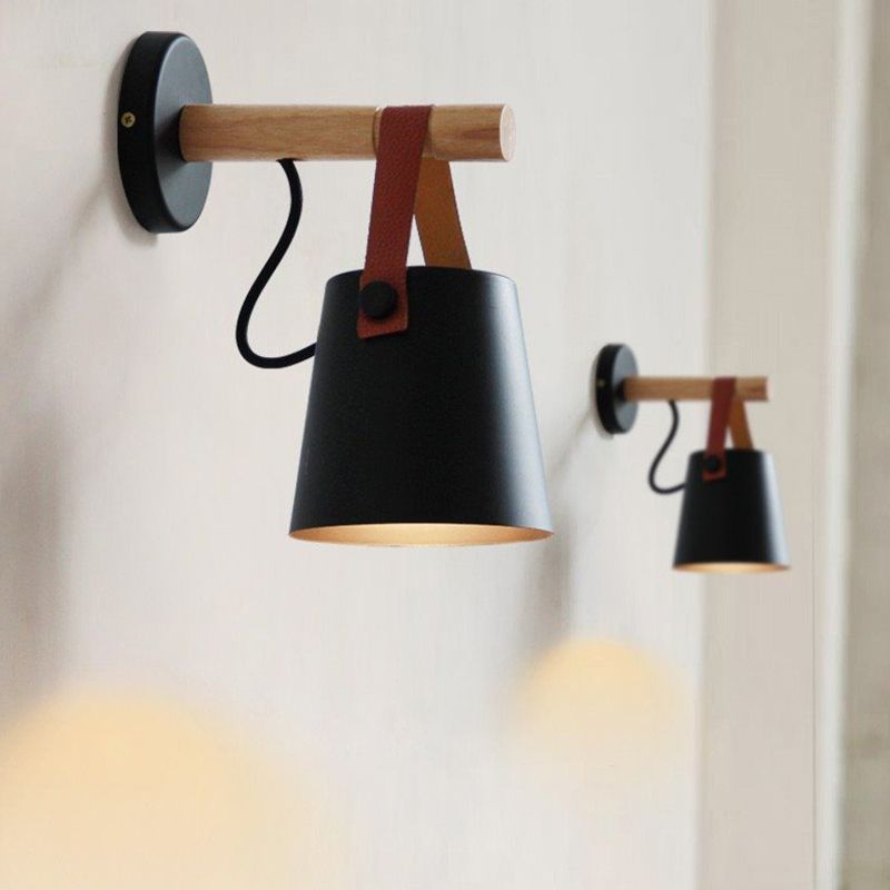 Modern Minimalist Style Cone Wall Light Sconce Metal 1 Light Sconces