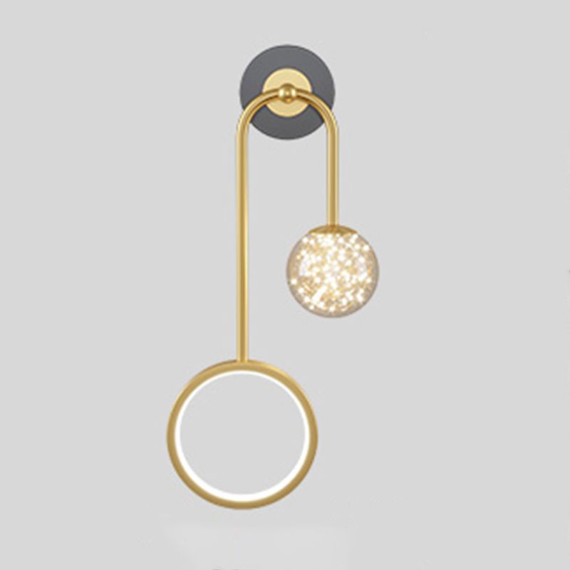 Luces de pared esféricas de estilo moderno 2 luces de montaje de pared ligera