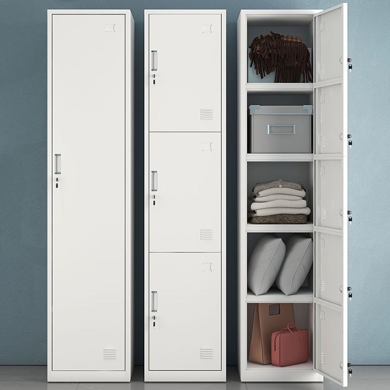 Contemporary Metal Wardrobe Cabinet Hinged Wardrobe Armoire for Home