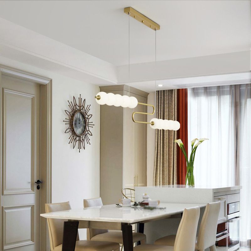 Modern Style Ball Shape Island Pendants Glass Pendant Lights for Dining Room