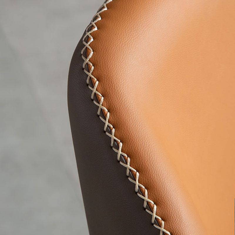 Chaise d'appoint d'intérieur industrielle Chaise de salle à manger rembourrée en métal à oreilles (Ensemble de 2)