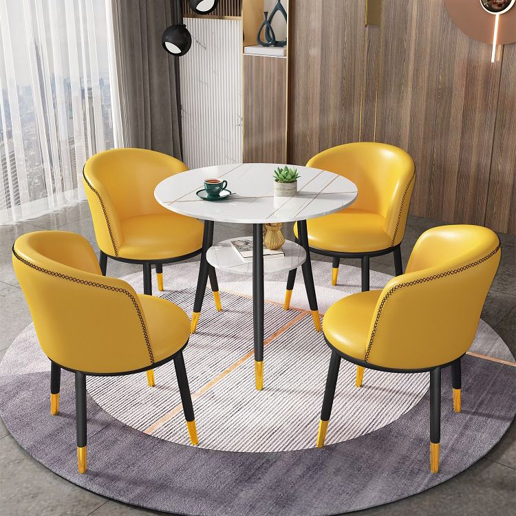 Round Dining Site Table Traditional Luxury 4-foot Stone Home Furniture