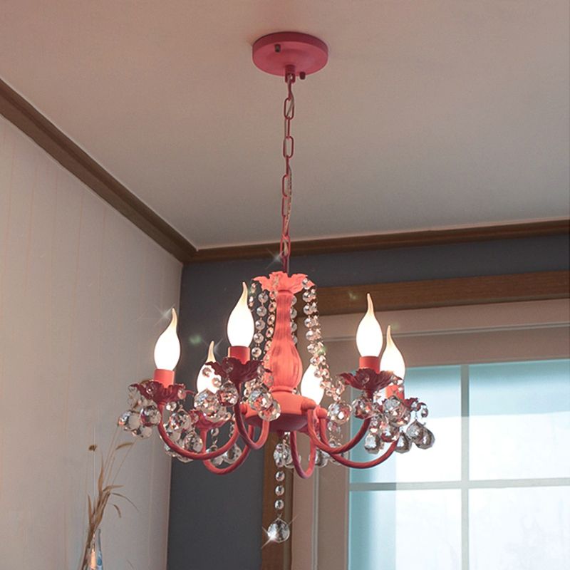 Traditional Unique Chandelier Lights Crystal 6-Light Pendant Light Fixtures