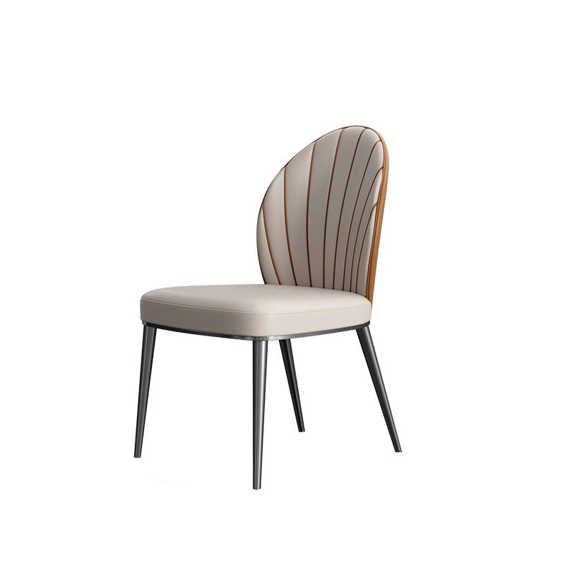 Glam Dining Room Parsons Chair Metal Legs with Upholstered Chair