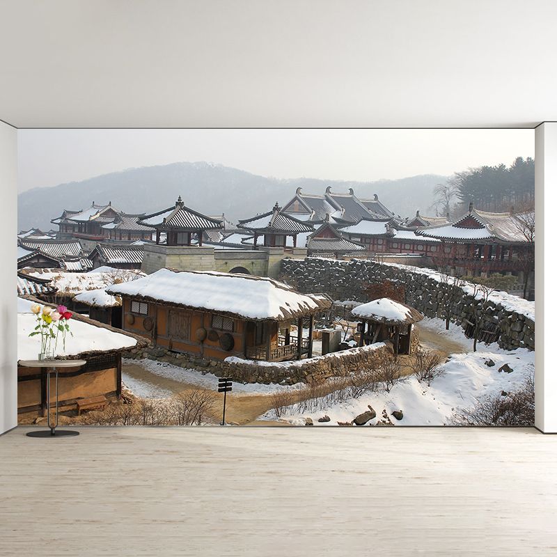 Photography Wall Mural Wallpaper Village Sitting Room Wall Mural
