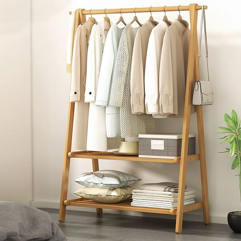 Scandinavian Coat Hanger Wood Free Standing Storage Shelf Organizer Hall Stand