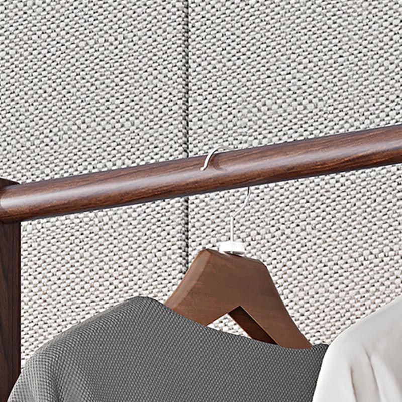 Modern Style Wardrobe Wooden Armoire with Mirror and Storage Shelves