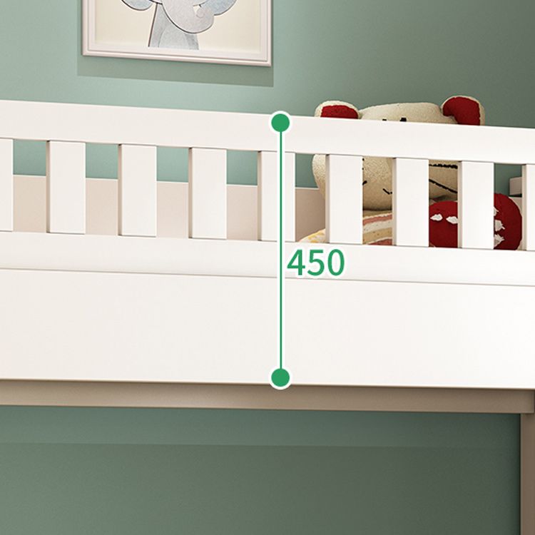 Wood Mattress Included Bunk Bed Solid Color Rectangular Bunk Bed