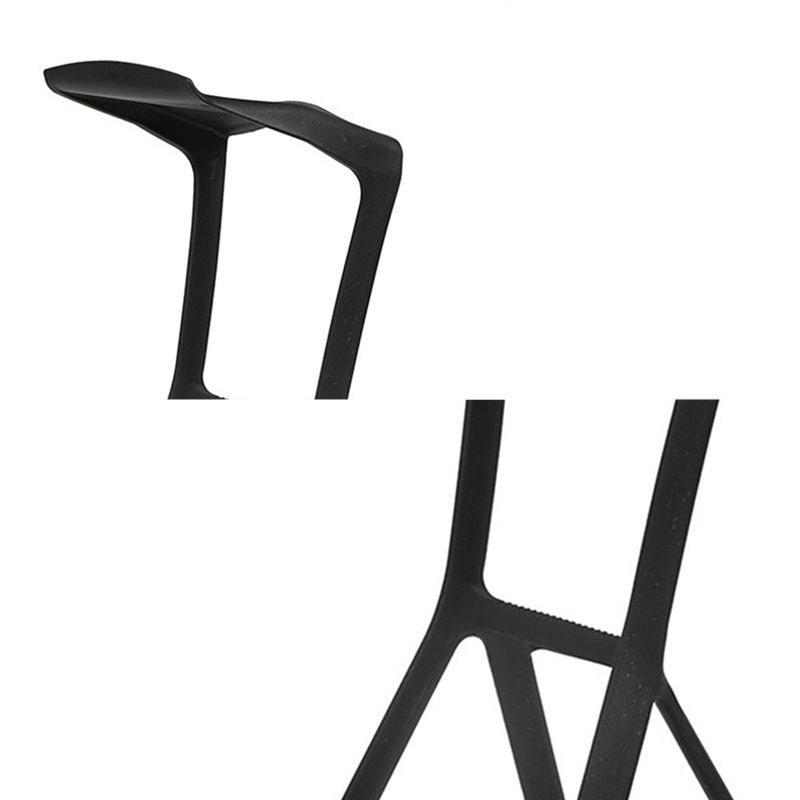 Nordic Distinctive Modelling Barstool Plastic 4 Legs Bar Stool for Living Room, Set of 4