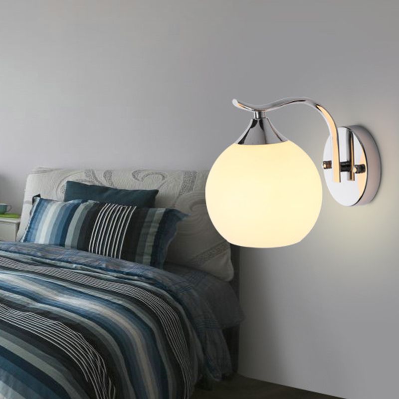 Satin Opalglas Kuppelleuchte Leuchte einfache Stil Korridor Wandhalterung Lampe