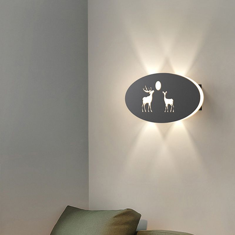 Metal Geometric Wall Light Nordic Black LED Wall Sconce for Living Room