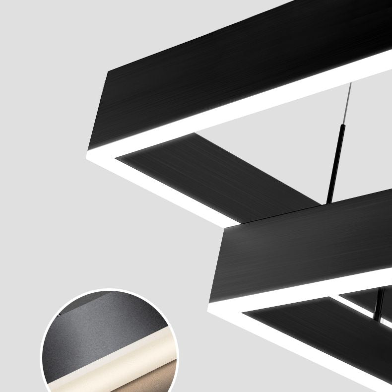 Multi-Tier Pendant Light Fixture Modern Minimalist Style Aluminum Pendant Lights