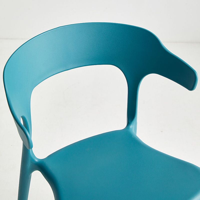 Modern Dining Room Armless Plastic Open Back Stackable Dining Chair