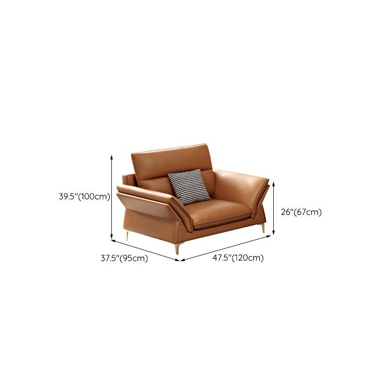 Modernism Sectional Sofa Flared Arm Cushion Back Sectional Sofa