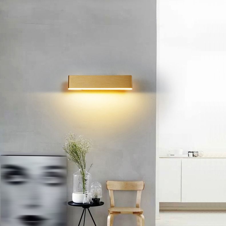 Nordic Style Aluminum Wall Light Rotatable Rectangle LED Wall Lamp for Living Room