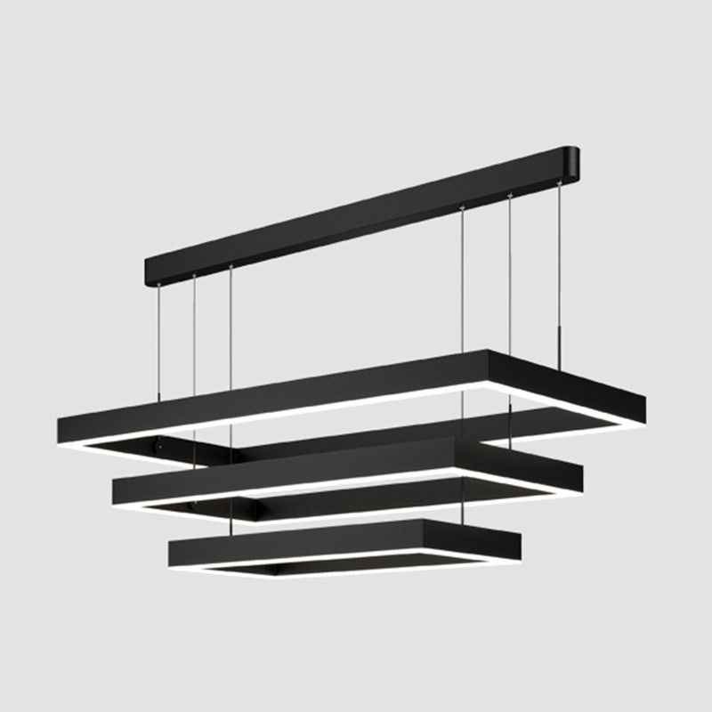Multiple Squares Chandelier Lights Modern Black Chandelier Metal Orb Chandelier