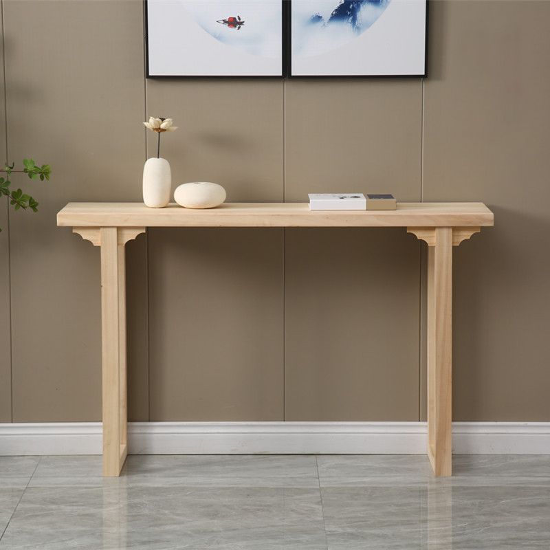 12 inch Wide Accent Table Mid-Century Modern Rectangle Wood Console Table for Hall